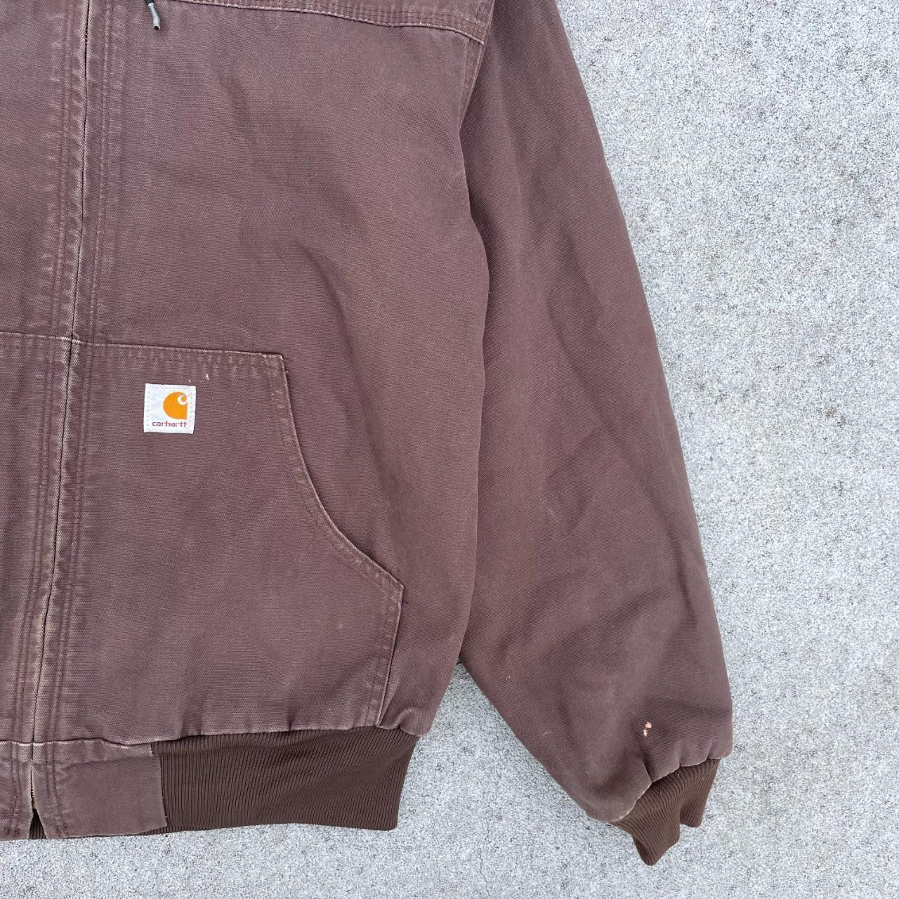 Pre-Owned Vintage Carhartt Faded Brown Hooded Active Jacket Extra Large