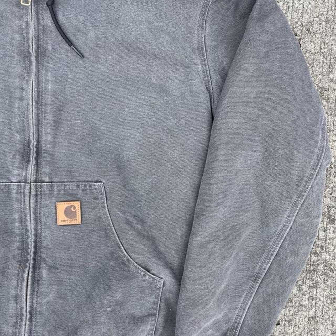 Pre-Owned Vintage Carhartt Faded Grey Hooded Jacket Extra Large